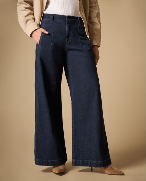 Jean wide leg denim liviano