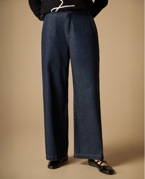 Pantalón chino de algodón liviano pierna amplia