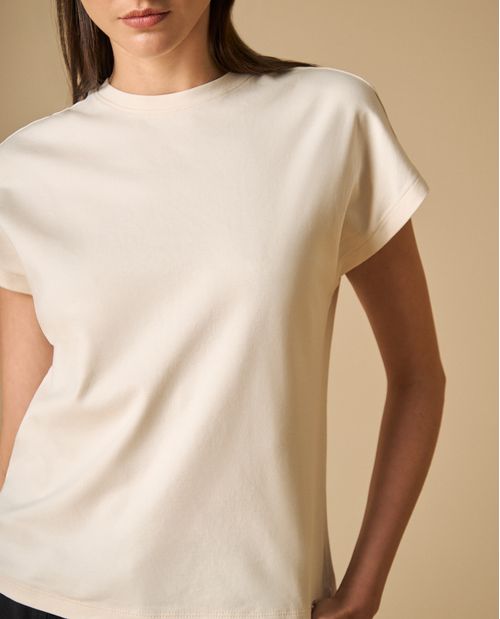 Camiseta cuello redondo algodón manga corta