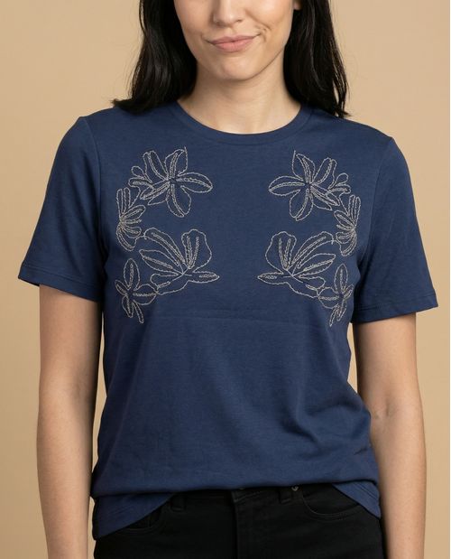 Camiseta cuello redondo manga corta básica