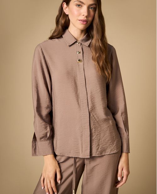 Camisa camisera manga larga con caída fluida