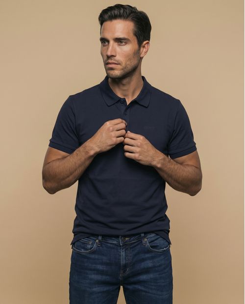 Polo manga corta con cuello clásico para hombre