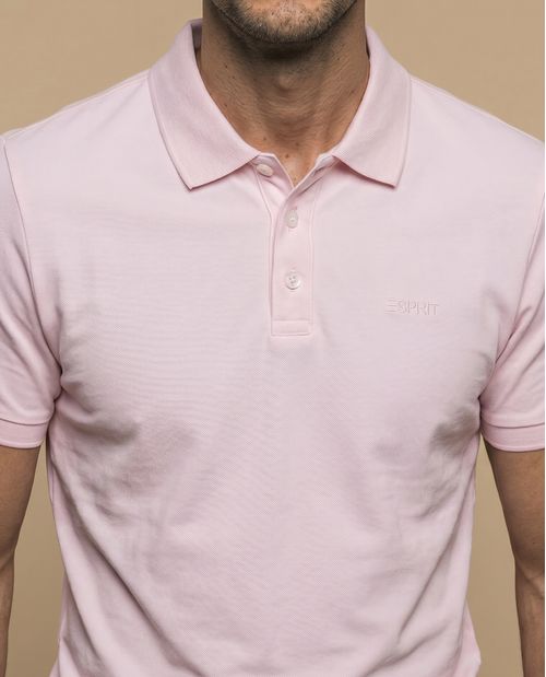 Polo manga corta en tejido piqué con logo bordado para hombre