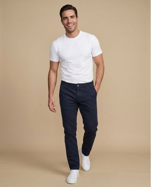 Pantalon Slim Hombre Azul Marino