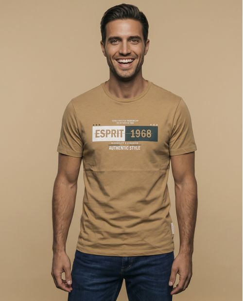 Camiseta manga corta con estampado gráfico ESPRIT 1968 para hombre