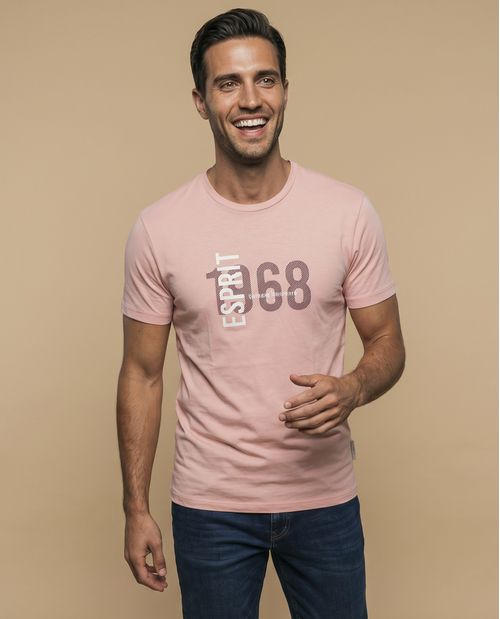 Camiseta manga corta con estampado gráfico ESPRIT 1968 para hombre