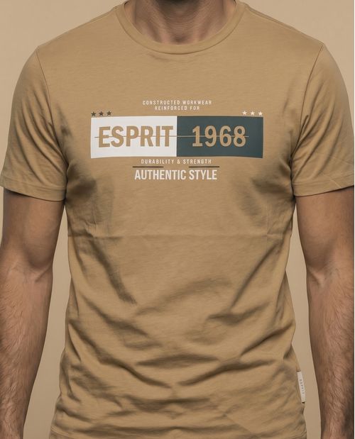 Camiseta manga corta con estampado gráfico ESPRIT 1968 para hombre