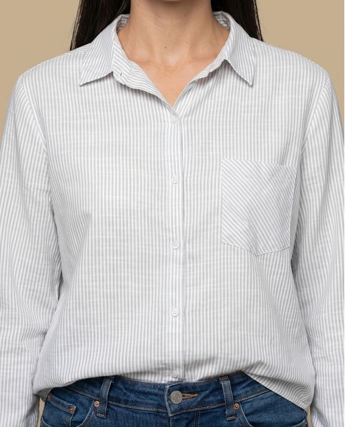 Camisa Manga Larga Algodón
