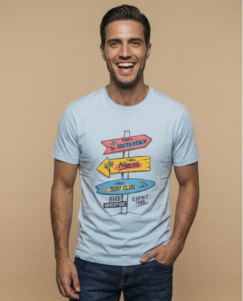 Camiseta Regular Azul Claro