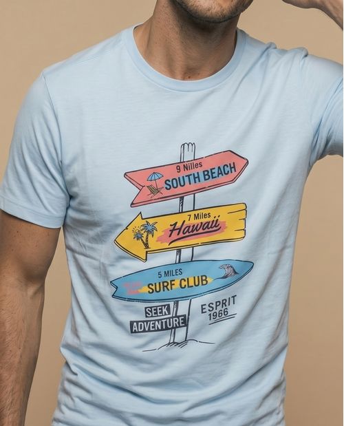 Camiseta Regular Azul Claro