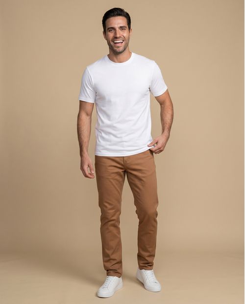 Pantalón Slim Fit Marrón Claro