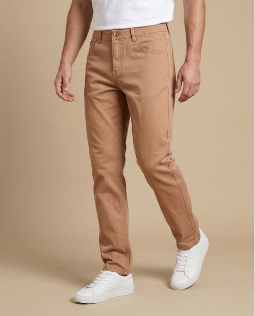 Pantalón Slim Fit Marrón Claro