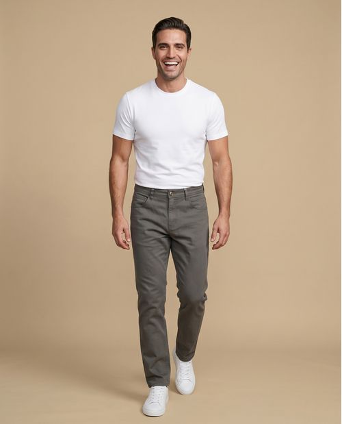 Pantalón Slim Fit Marrón Claro