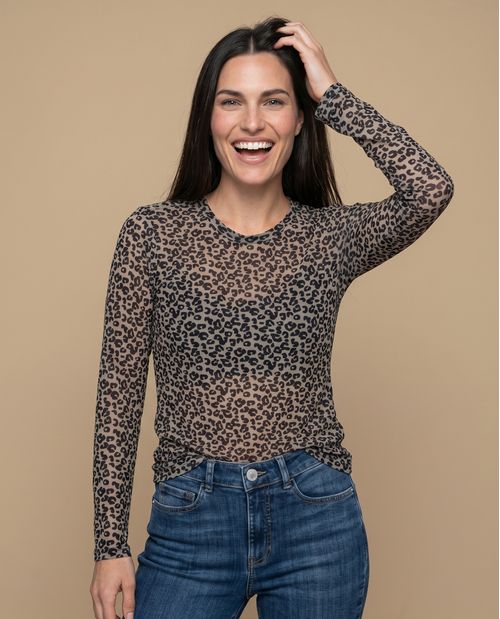 Camiseta Manga Corta Leopardo