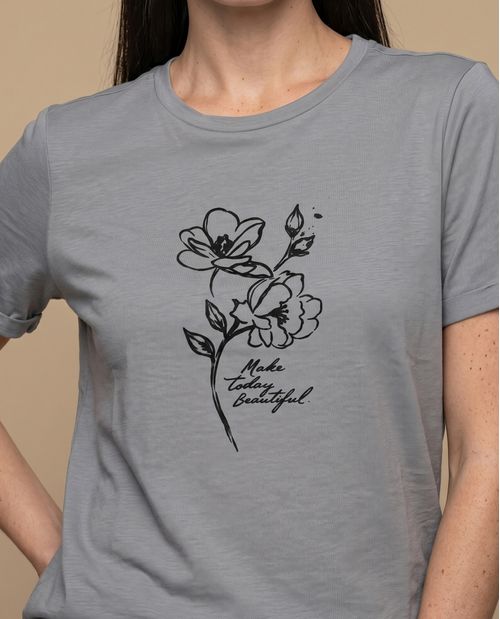 Camiseta manga corta estampada
