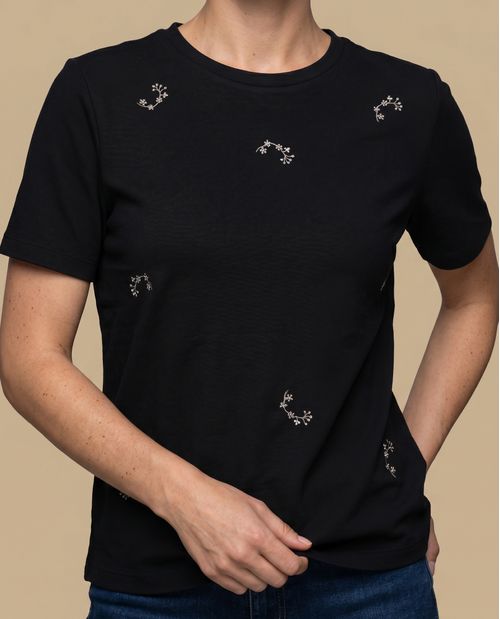 Camiseta manga corta bordada