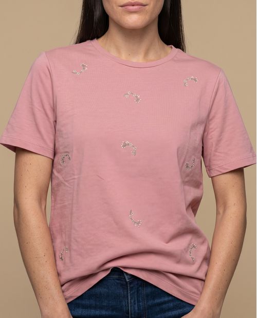 Camiseta manga corta bordada