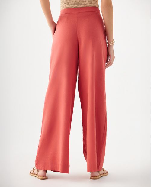 Pantalón Wide Leg Lino-Algodón