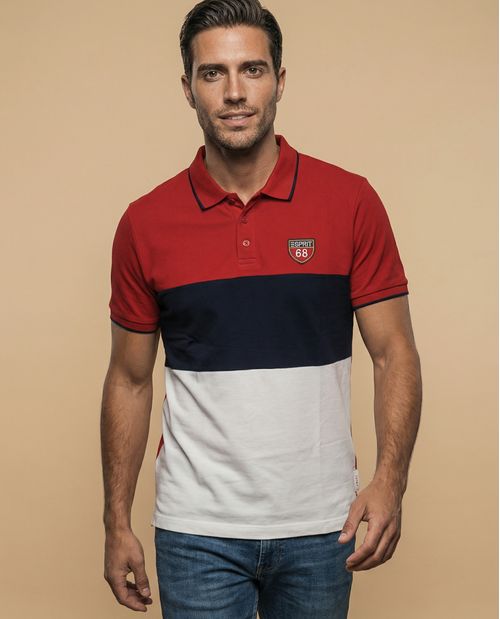 Polo manga larga bloques color