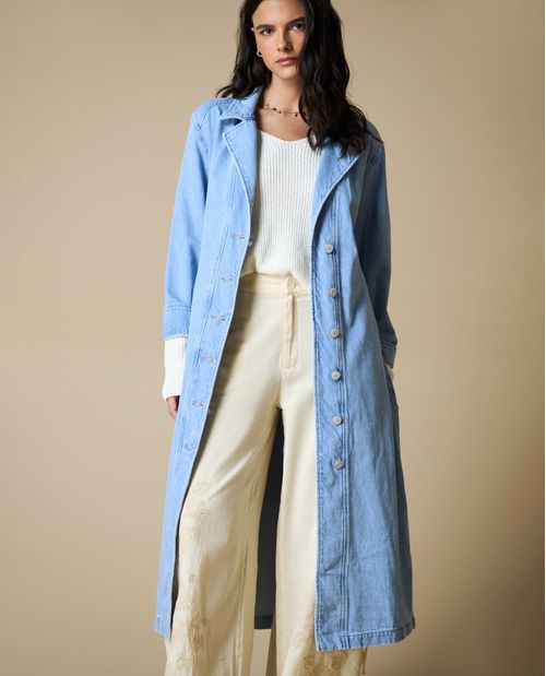 Chaqueta denim ligera mujer