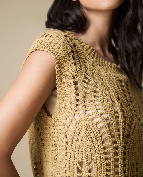 Camiseta crochet manga sisa