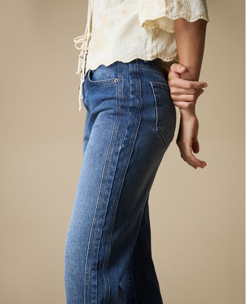 Jeans Straigth Azul Medio