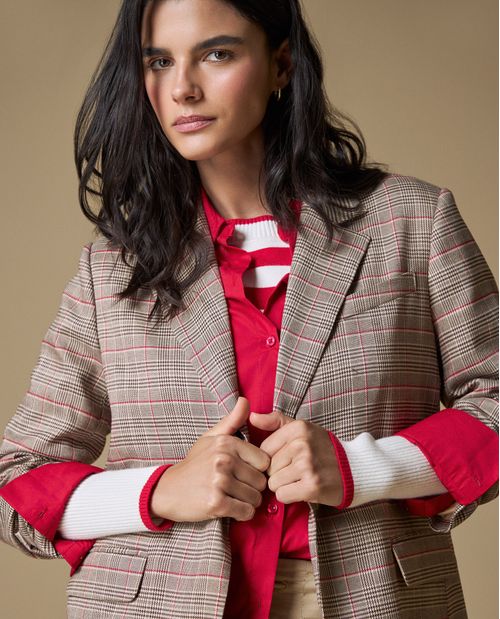 Blazer 623H231 cuadros marrones