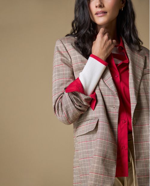 Blazer 623H231 cuadros marrones