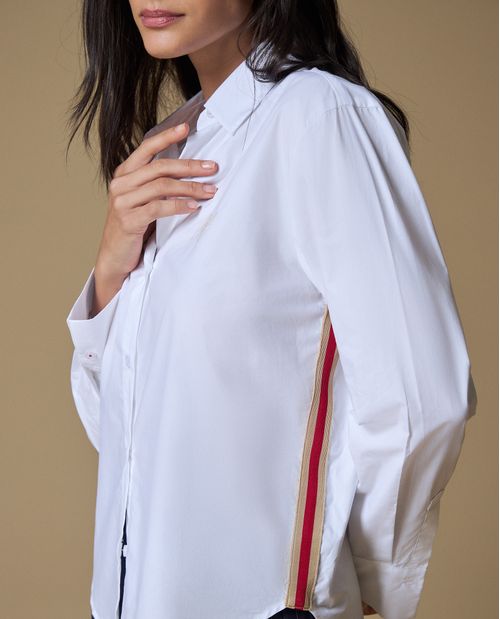 Camisa de manga larga con detalle lateral
