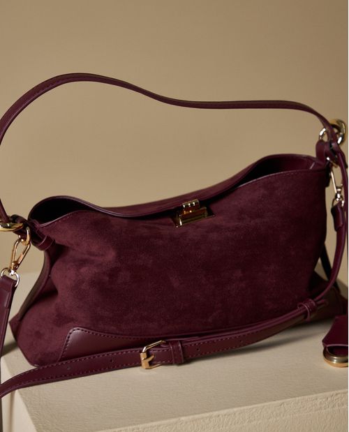 Bolso Gamuza Borgoña Esprit