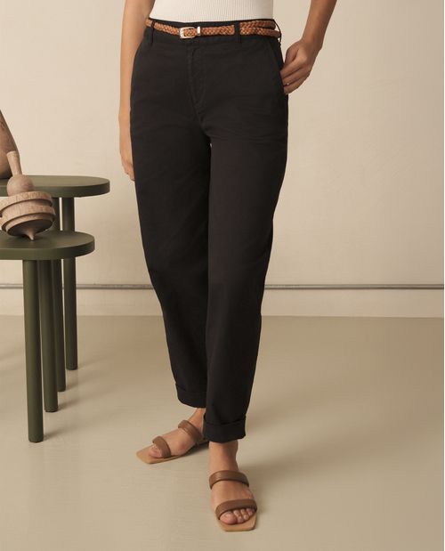 Pantalón bota recta de tiro alto